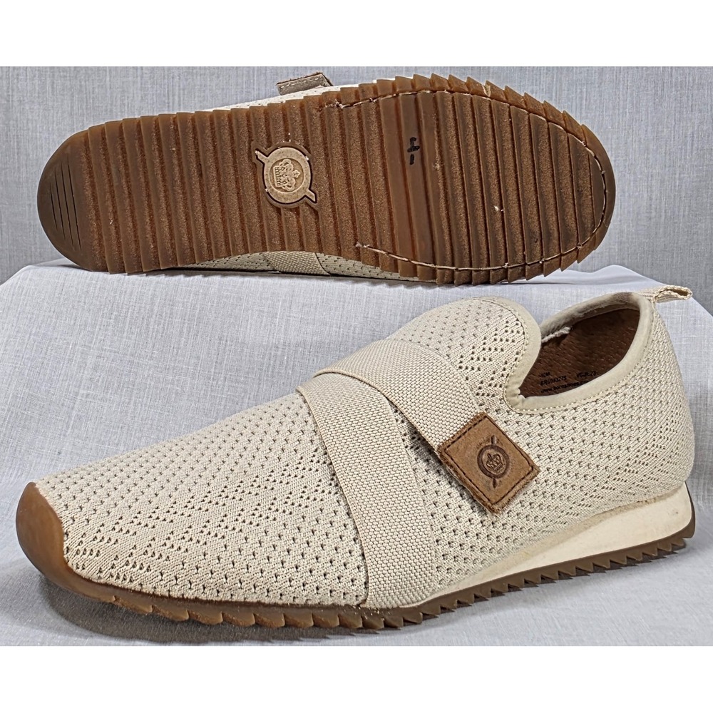 Born Womens Knit Slip On Sneakers Beige Tan‎ Elastic Strap Loafers BR0043278 10M - Picture 5 of 14